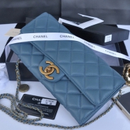 シャネル CHANEL マトラッセライン A50041-4 バッグ ショルダーバッグ レディース ライトブルー ラムスキン クラッチ
