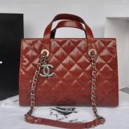 シャネル CHANEL キャビアスキン トートバッグ ショルダー キャメルブラウン A34208-4