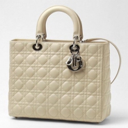 クリスチャンディオール/Christian Dior/ ロゴチャーム付きハンドバッグ(２ＷＡＹ仕様)/Lady Dior レディディオール /バニラcal44561 m814