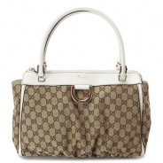 グッチ トートバッグ GUCCI ショルダーバッグ ABBEY/アビー Dリング GGキャンバス ベージュ×オフホワイト 189831 FFPAG 9761