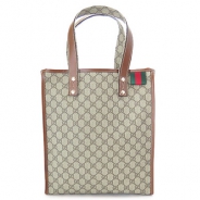 グッチ トートバッグ GUCCI バッグ VINTAGE/ヴィンテージ GGプラス PVC GG柄 ベージュ×ブラウン 211135 KGD3G 8527