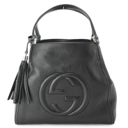 グッチ トートバッグ GUCCI バッグ SOHO/ソーホー タッセル レザー ブラック 282309 A7M0G 1000