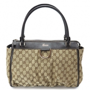 グッチ トートバッグ GUCCI ショルダーバッグ ABBEY/アビー Dリング GGキャンバス ベージュ×ダークブラウン 189831 FFPAG 9643