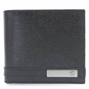 グッチ 折財布 GUCCI 二つ折財布/メンズ財布 METAL BAR/メタルバー レザー ブラック 365481 ARU0R 1000