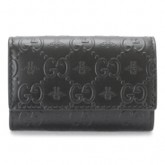 グッチ キーケース GUCCI 6連フック 『2016年春夏新作』ビー GG柄 型押しレザー ブラック 410118 CWH1G 1000