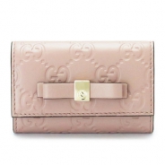 グッチ キーケース GUCCI 6連フック 『2016年春夏新作』BOWY/ボウイ リボン グッチシマ GG柄 レザー ライトピンク 388682 CWC1G 6812