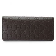 グッチ 長財布 GUCCI 財布 二つ折りフラップ 『2016年春夏新作』AVEL/アヴェル グッチシマ/GG柄レザー ダークブラウン 233154 CWC1R 2140