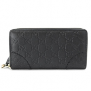 グッチ 長財布 GUCCI 財布 ラウンドファスナー BREE/ブリー グッチシマ/GG柄 レザー ブラック 394005 AOOJG 1000