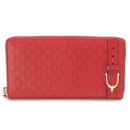 グッチ 長財布 GUCCI 財布 ラウンドファスナー NICE/ニース マイクログッチシマ ハイビスカスレッド 309758 BMJ1G 6433