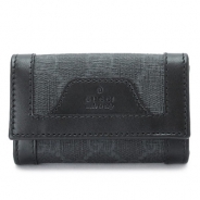 グッチ キーケース GUCCI 6連フック 『2016年春夏新作』GGスプリームキャンバス GG柄 ブラック×グレー　322149 KGDHR 1078