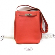 エルメス（HERMES）新品SOケリー ショルダーバッグトリヨンクレマンス/サンギンヌ（金具：シルバー） her790545