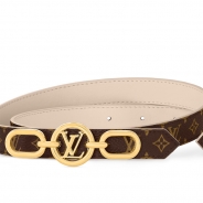ルイヴィトンモノグラムベルト･LV サークル プライム 20MMリバーシブル  カラー クレームM0712V