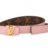 ルイヴィトンモノグラムベルト･LV イニシャル 30MM リバーシブル  カラー  ローズプードルM0321W