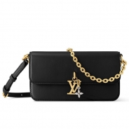 ルイヴィトン新作モノグラムウォレット オン チェーン･LV ブルーム  カラー ノワールM14564