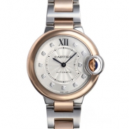 カルティエ自動巻き時計バロン ブルー 33mm W3BB0006