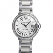 カルティエ自動巻き時計バロン ブルー 36mm W4BB0017