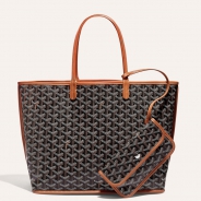 ゴヤールコピーアンジュPM バッグ  カラーブラウン ブラック ANJOUSPMLCG08TY08P-BLACK-TAN