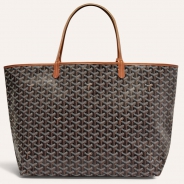 ゴヤールコピーサン・ルイGM バッグ カラーブラック＆ナチュラルSTLOUIGMLTY08CL08P-BLACK-TAN