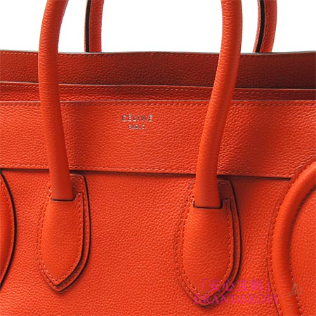 セリーヌ/CELINE/ レザーハンドバッグ/LUGGEGE/ラゲージ ミニショッパー /バーミリオン16521-3lug-27vl
