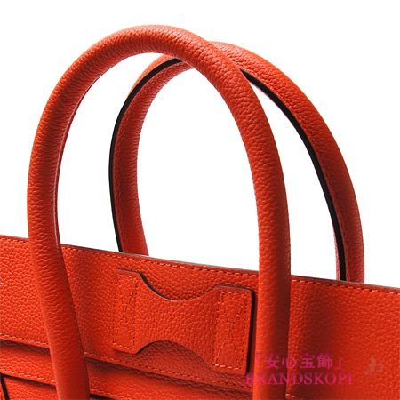 セリーヌ/CELINE/ レザーハンドバッグ/LUGGEGE/ラゲージ ミニショッパー /バーミリオン16521-3lug-27vl