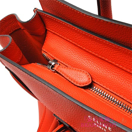 セリーヌ/CELINE/ レザーハンドバッグ/LUGGEGE/ラゲージ ミニショッパー /バーミリオン16521-3lug-27vl
