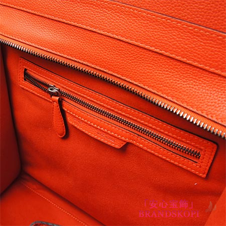 セリーヌ/CELINE/ レザーハンドバッグ/LUGGEGE/ラゲージ ミニショッパー /バーミリオン16521-3lug-27vl