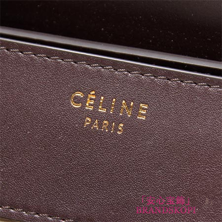 セリーヌ/CELINE/ レザーハンドバッグ/LUGGEGE/ラゲージ ミニショッパー /ベージュ×ブラウン16521-3mba-02bg