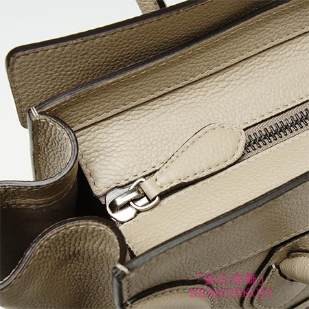 セリーヌ/CELINE/ レザーハンドバッグ/LUGGEGE/ラゲージ マイクロショッパー /クレマベージュ16779-3lug-03un