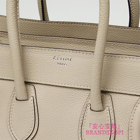 セリーヌ/CELINE/ レザーハンドバッグ/LUGGEGE/ラゲージ マイクロショッパー /クレマベージュ16779-3lug-03un