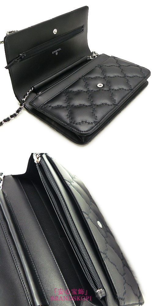 シャネル ショルダーバッグ CHANEL 財布/長財布 チェーン ココマーク レザー ブラック A69100 BK