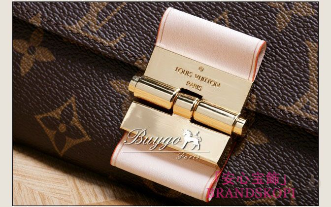 ルイヴィトン LOUIS VUITTON モノグラム ポルトフォイユエリゼ 長財布 ダークブラウン＆ルージュ M60459