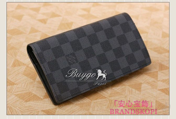 ルイヴィトンブラザ2つ折り長財布/ダミエグラフィットN62665 LOUIS VUITTON