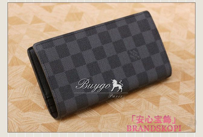 ルイヴィトンブラザ2つ折り長財布/ダミエグラフィットN62665 LOUIS VUITTON