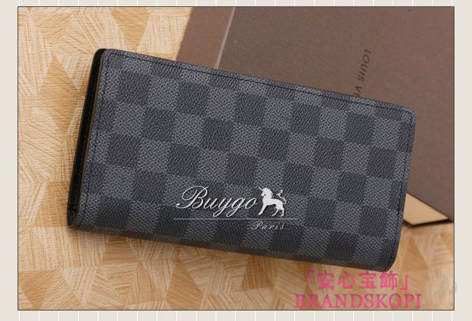 ルイヴィトンブラザ2つ折り長財布/ダミエグラフィットN62665 LOUIS VUITTON