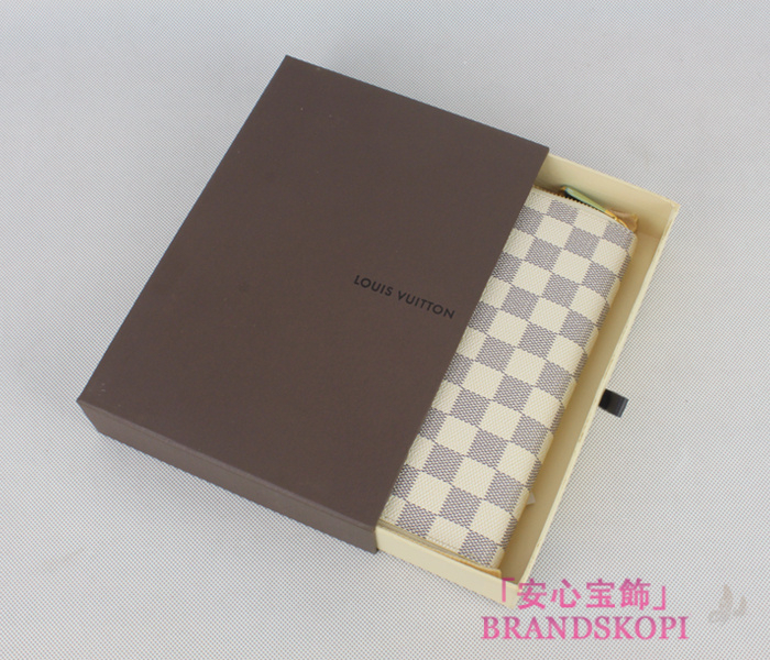 ルイヴィトンヴィトン　LV　財布　ダミエアズール　ラウンドジップ長財布　ジッピーオーガナイザー　N60012