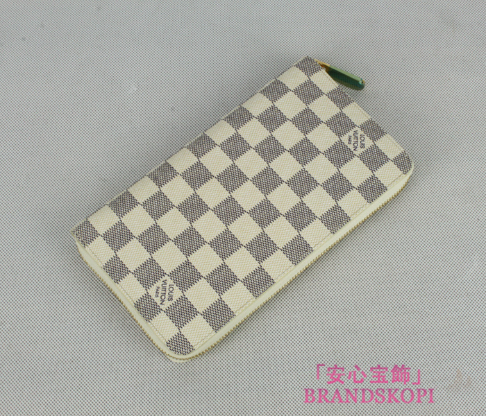 ルイヴィトンヴィトン　LV　財布　ダミエアズール　ラウンドジップ長財布　ジッピーオーガナイザー　N60012