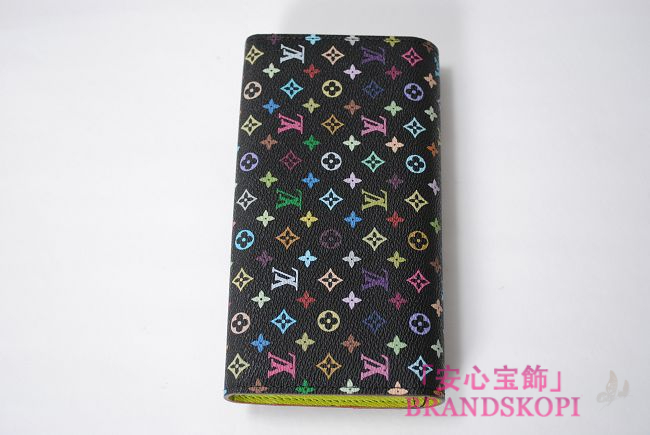 ルイヴィトン LOUIS VUITTON M93748 モノグラムマルチカラー ポルト フォイユサラ 2つ折り財布 ピスタッシュ
