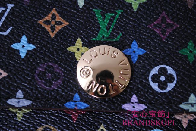 ルイヴィトン LOUIS VUITTON M93748 モノグラムマルチカラー ポルト フォイユサラ 2つ折り財布 ピスタッシュ