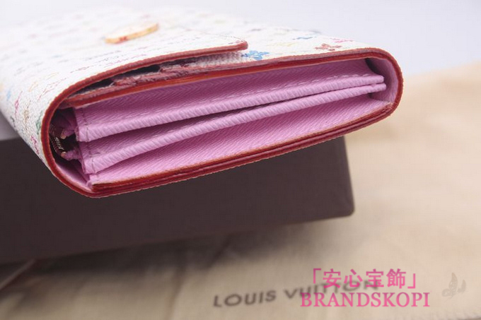 ルイヴィトン　ヴィトン　LV　財布　モノグラムマルチカラー　ファスナー長札　長財布　ポルトフォイユサラ　ブロンｘリッチ（ピンク）　M93744 