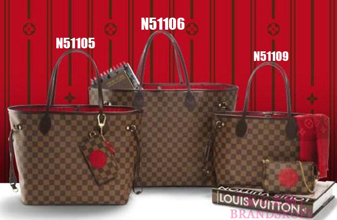LOUIS VUITTON 　ルイヴィトン　ダミエ　LV　バッグ　ネヴァーフルMM GM PM　エベヌ　N51105 N51106 N51109
