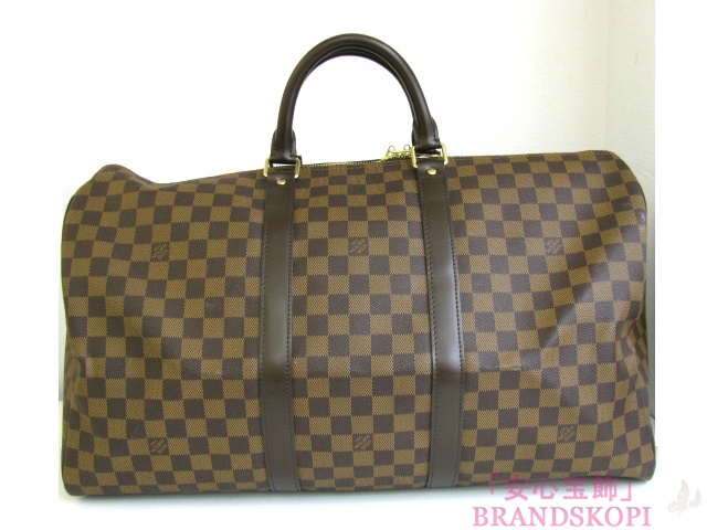 【LOUIS VUITTON】ルイヴィトン ダミエ ”キーポル50” 旅行用ボストンバッグ N41427