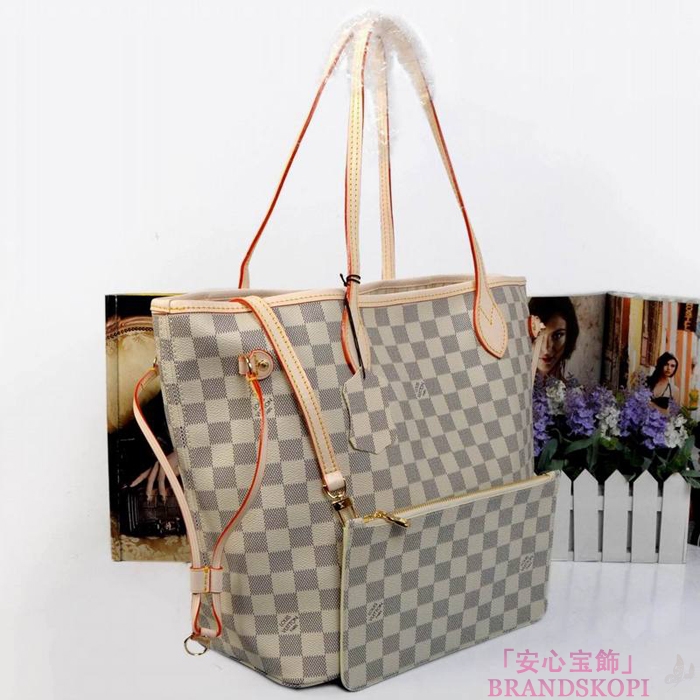 ルイヴィトン バッグ LOUIS VUITTON ダミエアズール ネヴァーフルMM トートバッグ N41361/N41360