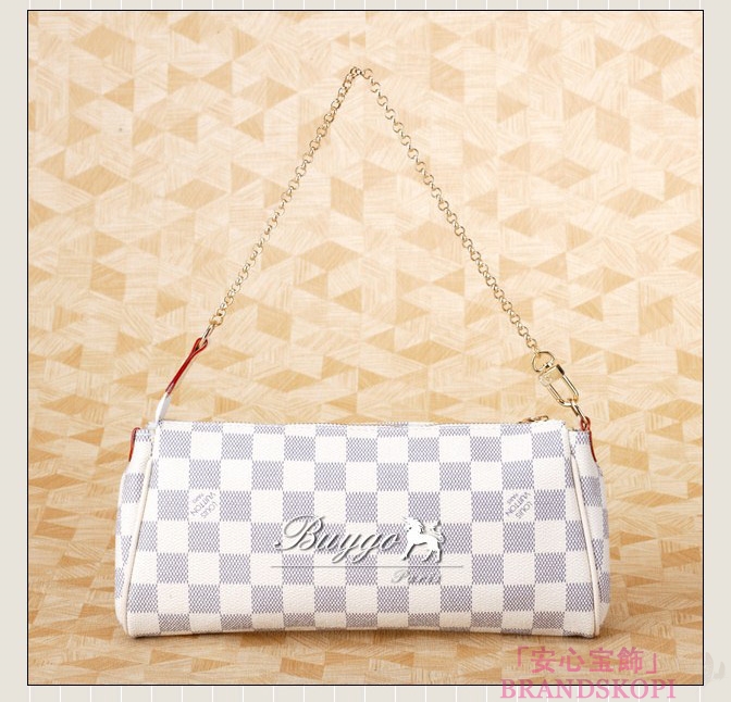 ルイヴィトンエヴァショルダーバッグアズールダミエ白N55214 LOUIS VUITTON