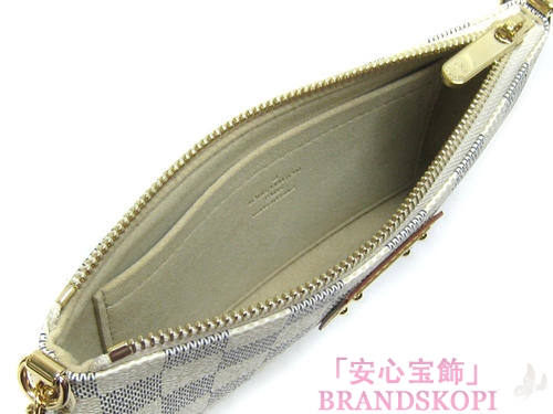 ルイヴィトン　LOUIS VUITTON　ヴィトン　LV　ダミエアズール　ポーチ　ポシェットミラMM　アズール　N60027