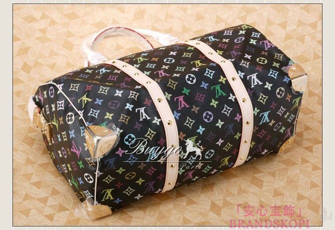 LOUIS VUITTON モノグラムマルチカラー キーポル45　ボストンバッグ　ノワール M92640
