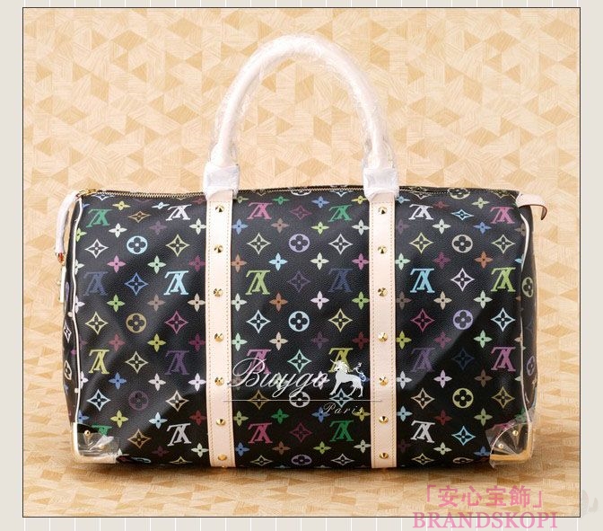 LOUIS VUITTON モノグラムマルチカラー キーポル45　ボストンバッグ　ノワール M92640