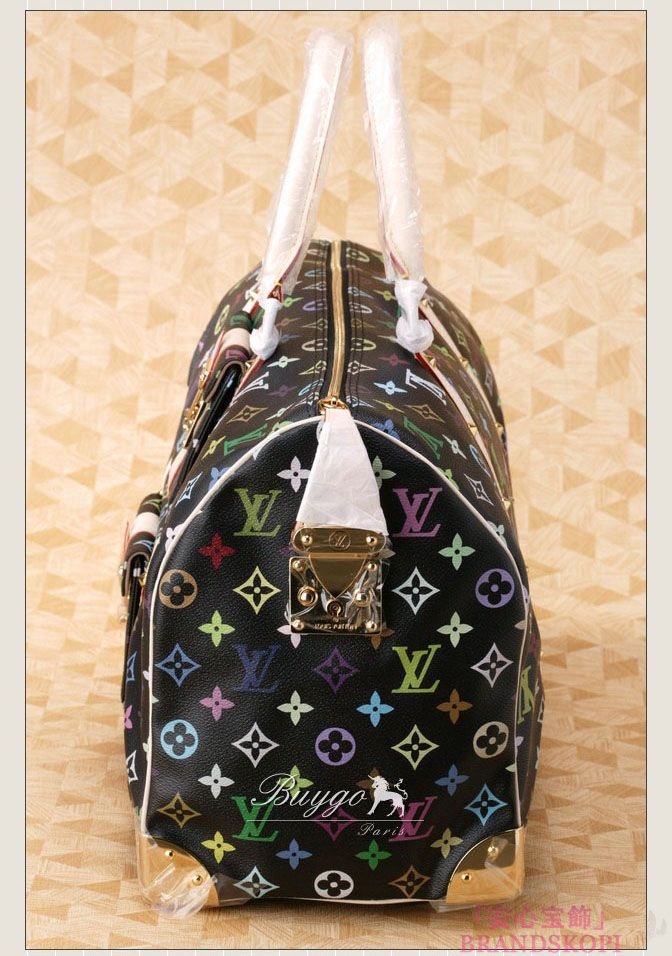 LOUIS VUITTON モノグラムマルチカラー キーポル45　ボストンバッグ　ノワール M92640
