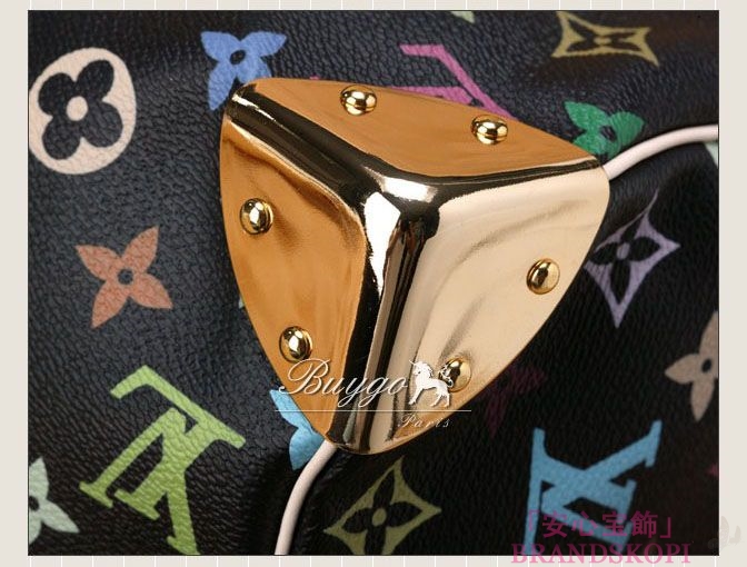 LOUIS VUITTON モノグラムマルチカラー キーポル45　ボストンバッグ　ノワール M92640