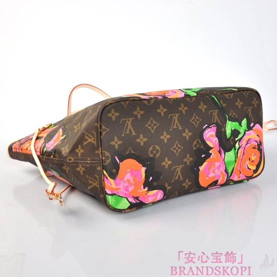 LOUIS VUITTON ルイ ヴィトン モノグラムローズ ネヴァーフル MM ショルダー トート バッグ M48613