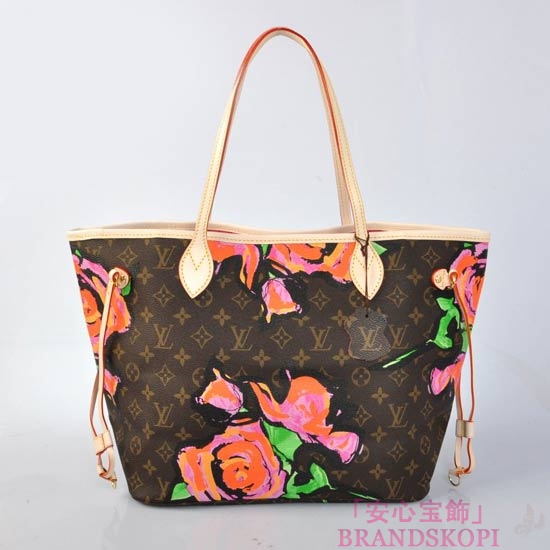 LOUIS VUITTON ルイ ヴィトン モノグラムローズ ネヴァーフル MM ショルダー トート バッグ M48613